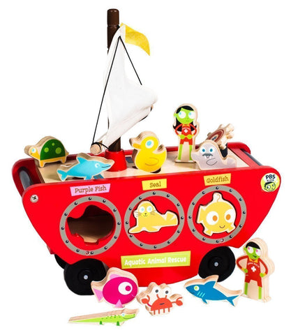 PBS Kids: Aquatic Animal Rescue Cruiser Matching Toy & Vehicle Play Set